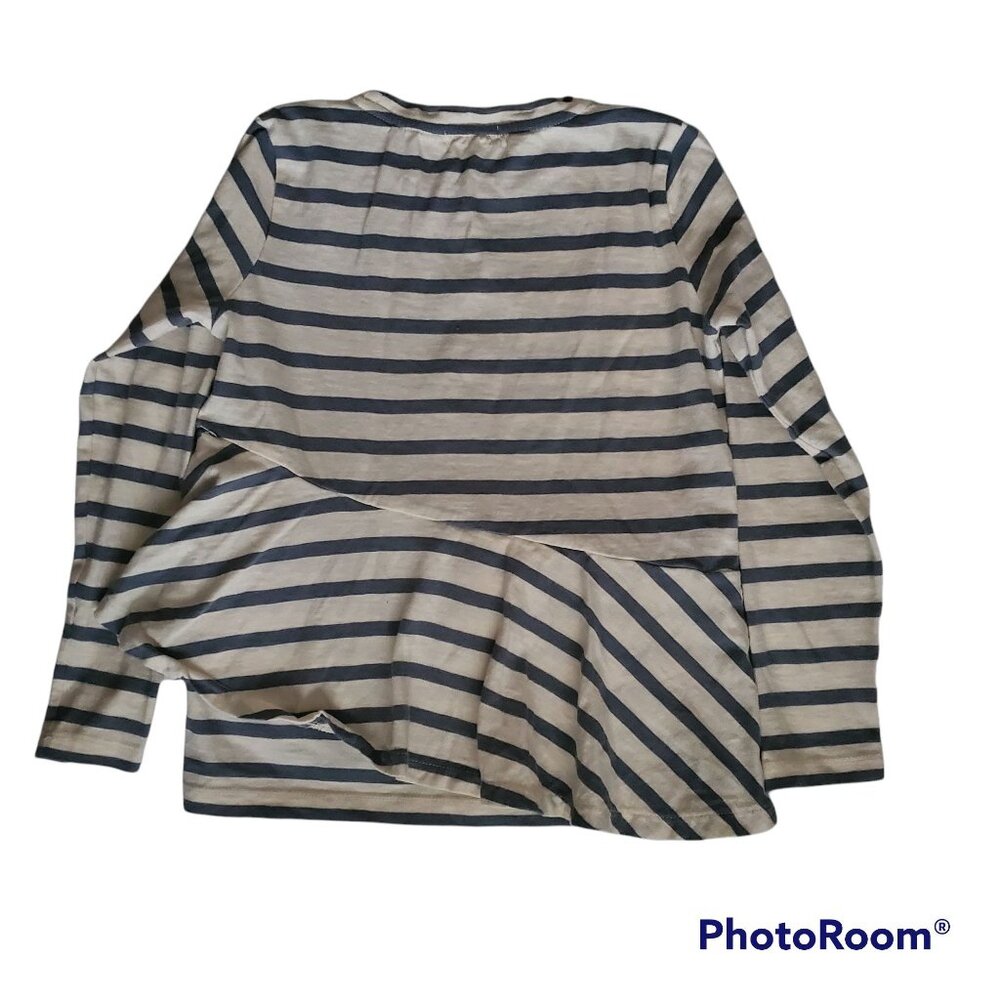 J. Crew Crewcuts Kids Girls Striped Asymmetrical Peplum Long Sleeve Top Size 8‎ - Picture 4 of 13